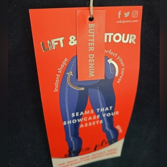 SUKO Lift & Contour Dark Wash Denim Jeans Size 14 NWT - Picture 4 of 6